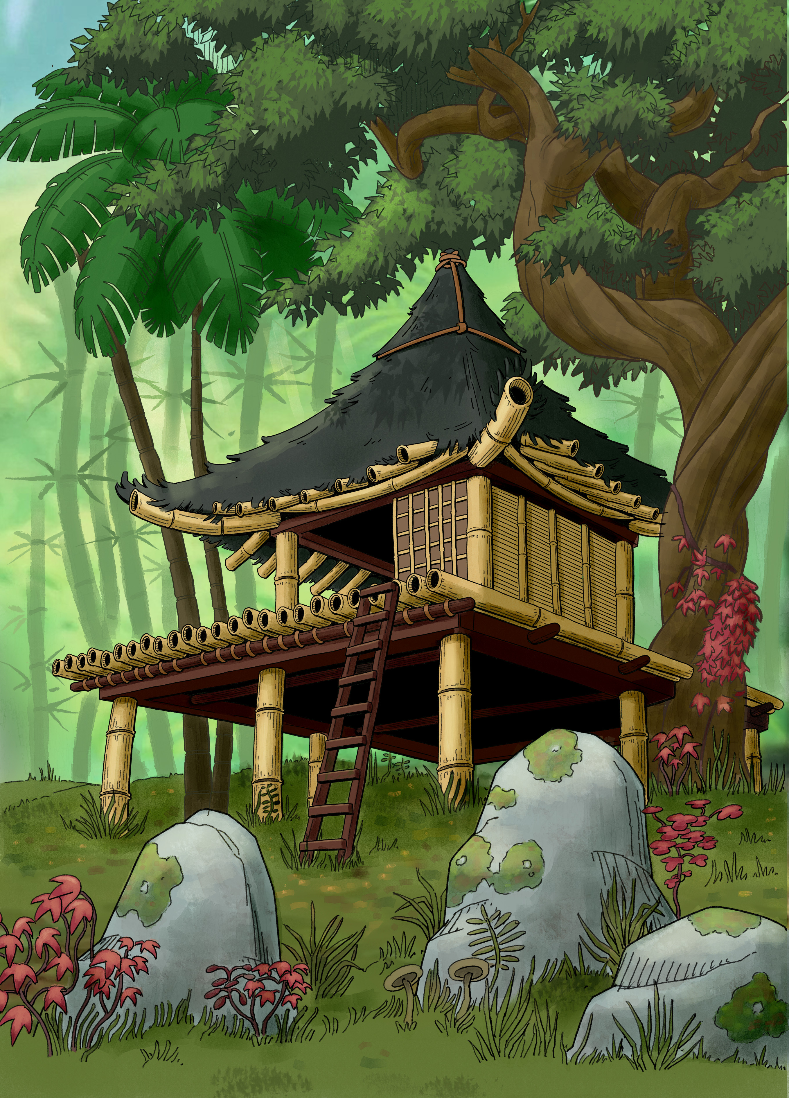 Décor — la hutte mystérieuse